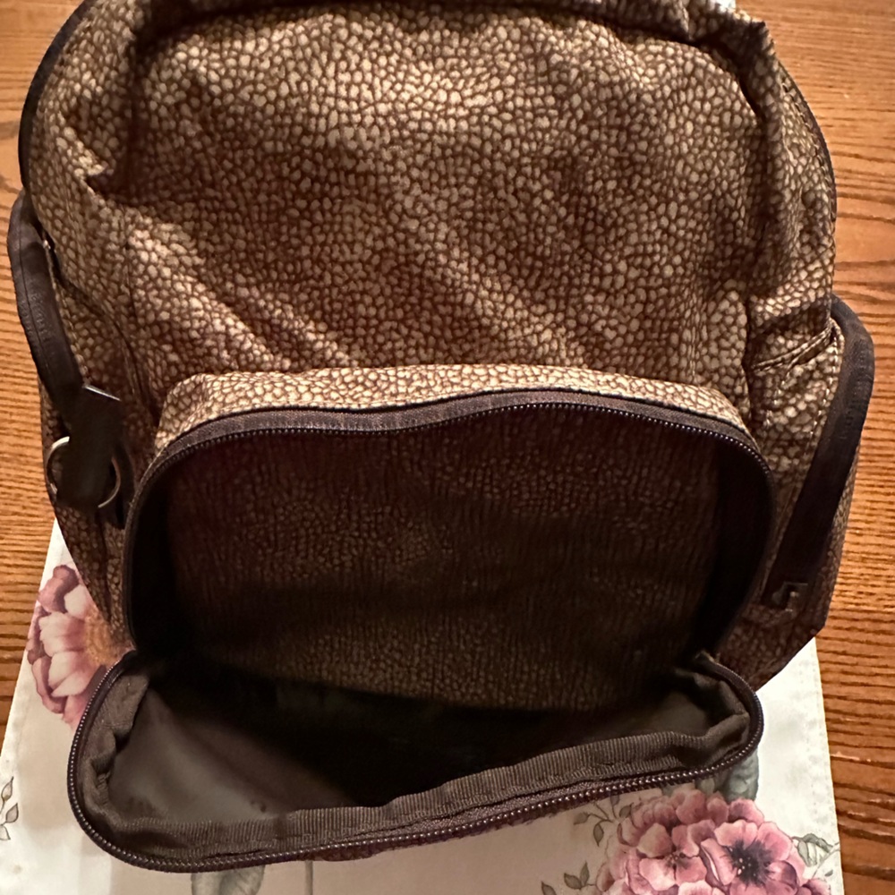 Compact Brown Backpack with Textured Finish - Picture 15 of 16